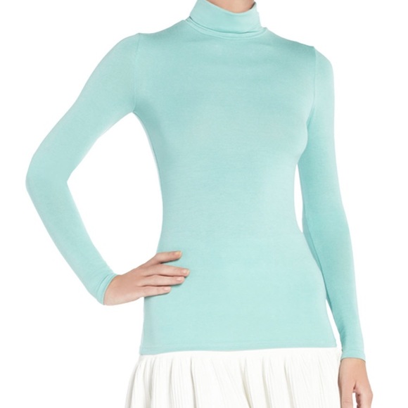 aqua turtleneck